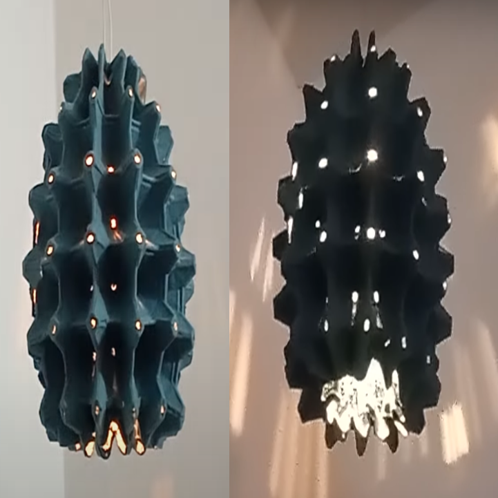 Crea una elegante lámpara con cartón de huevo