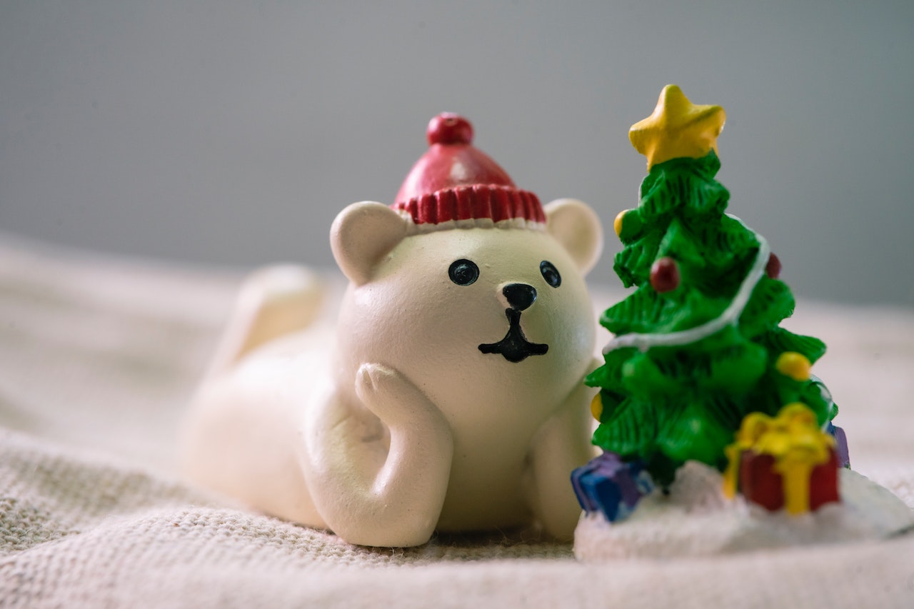 Decoración para navidad con osos polares